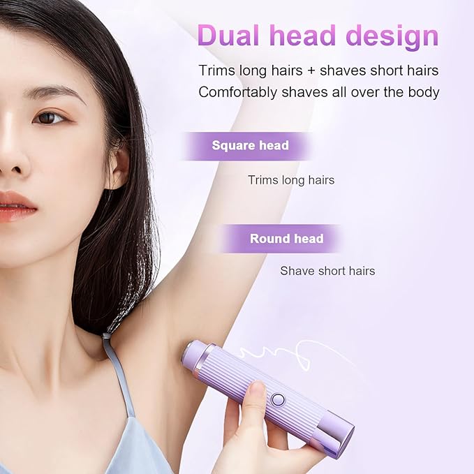 Double Head Electric Shaver – Rechargeable Women’s Portable Razor