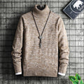 Men's Reversible Jacquard High Neck Sweater – Warm Winter Knit Pullover
